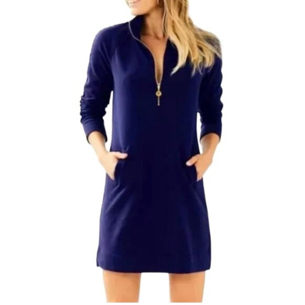 Lilly Pulitzer Skipper Popover Dress XS Navy
